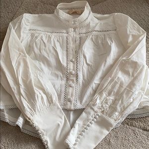 Choosy - Zimmermann-like blouse with lace detail